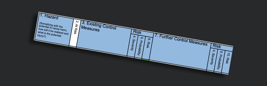 Image of a risk assessment snippet